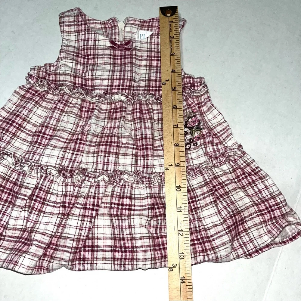 The Children's Place Plaid Corduroy Dress with Matching‎ Diaper Cover 3-6 Months